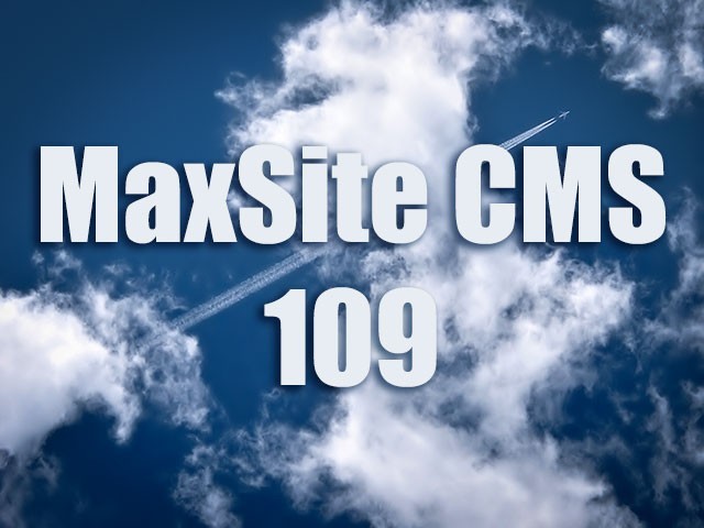 MaxSite CMS 109